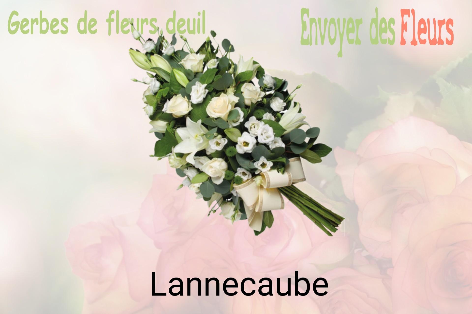 Gerbe de fleurs de deuil livrée à Lannecaube